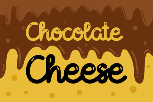 Chocolate Cheese Font for Handmade Branding