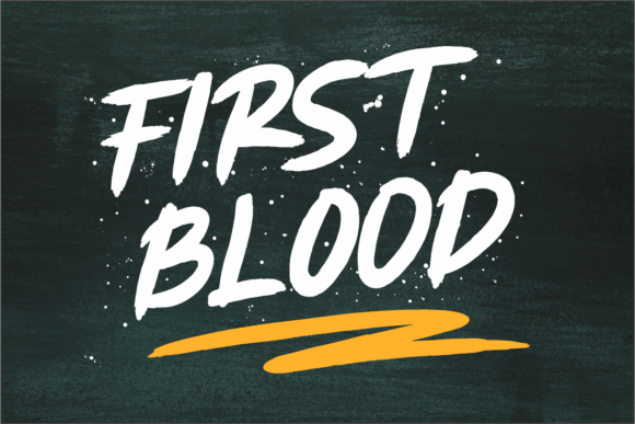 First Blood Font for Handmade Brands
